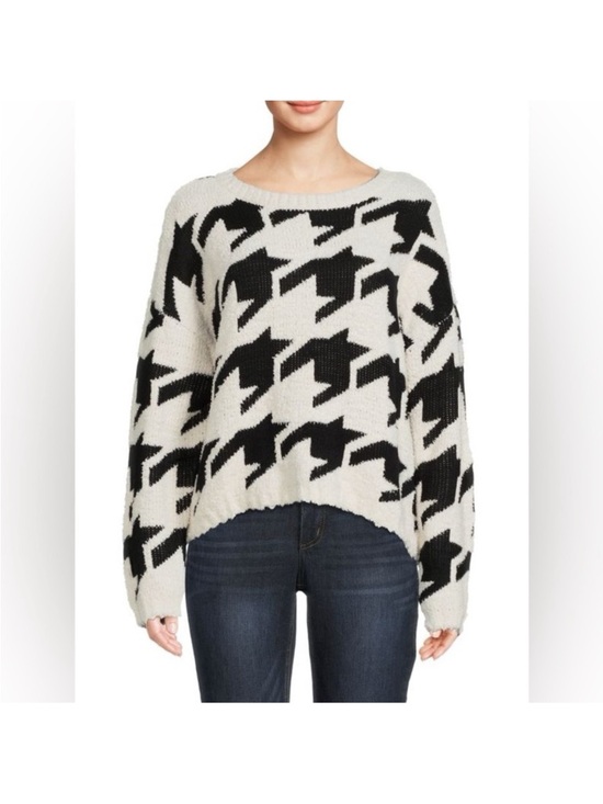 John + Jenn Sweaters - JOHN + JENN Rickey Houndstooth Crew Neck Sweater. Large. NWT. $135!